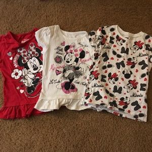 3 size 5T Minnie Mouse shirts
